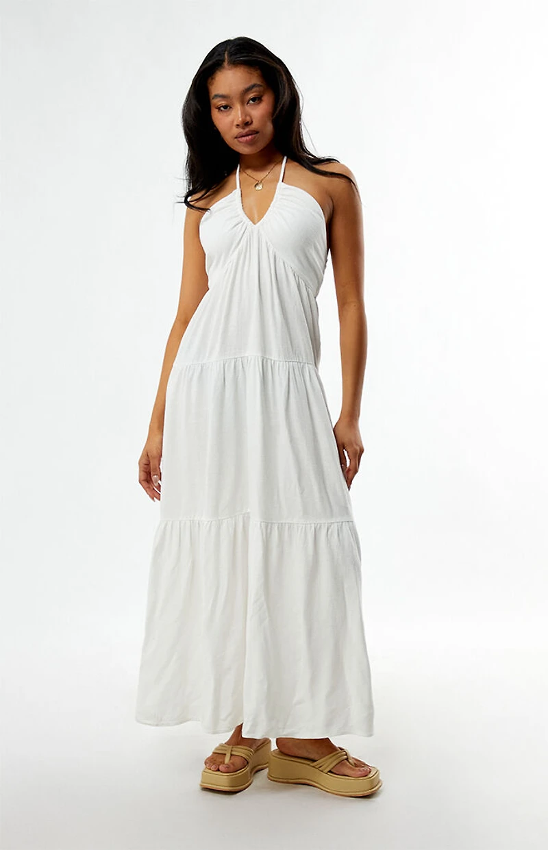 Your Favorite Keyhole Halter Midi Dress