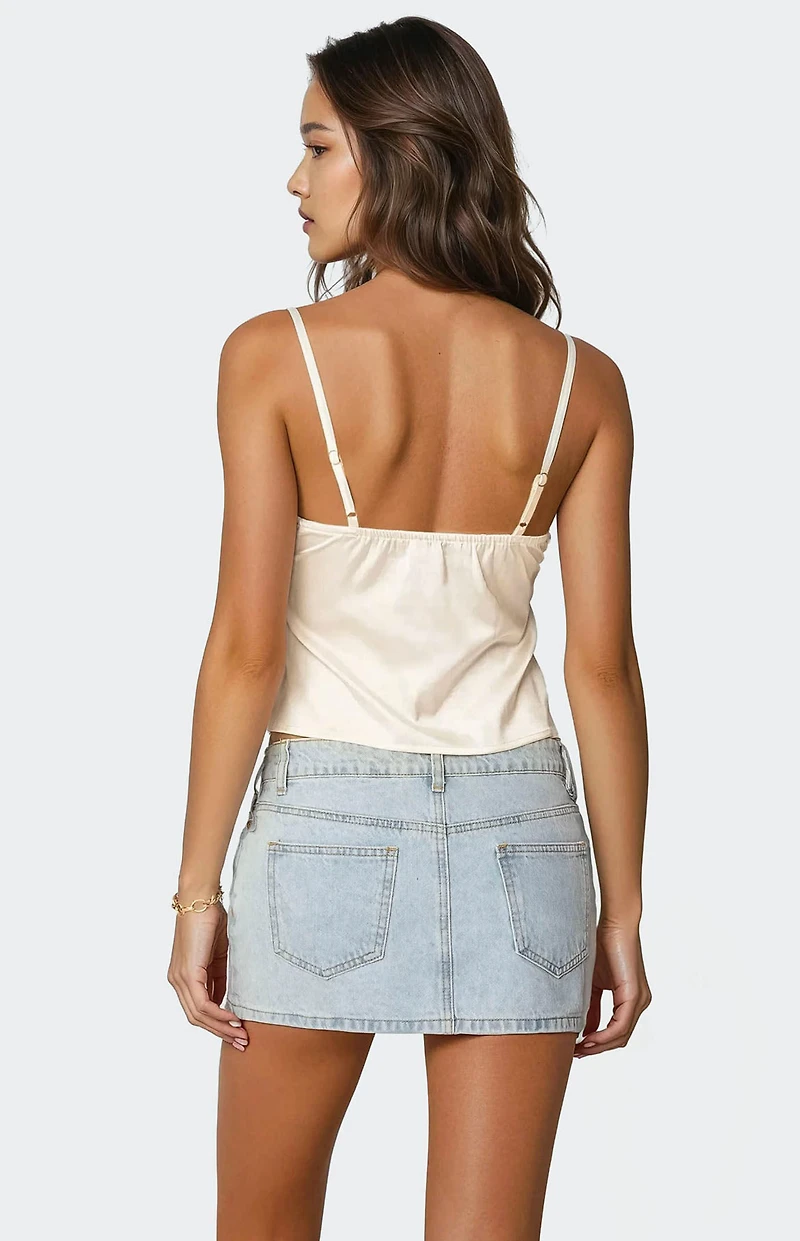 Edikted Tamar Satin Effect Tank Top