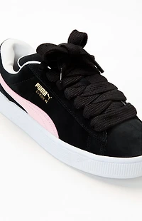 Puma Women's Black & Pink Suede XL Sneakers