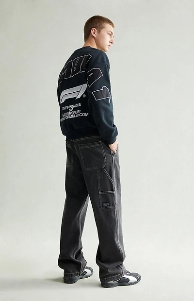Pacsun Dylan Baggy Jeans Carpenter Contrast Stitch Black