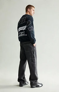 Pacsun Dylan Baggy Jeans Carpenter Contrast Stitch Black