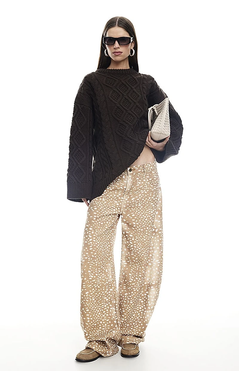 LIONESS Gigi Cable Knit Sweater