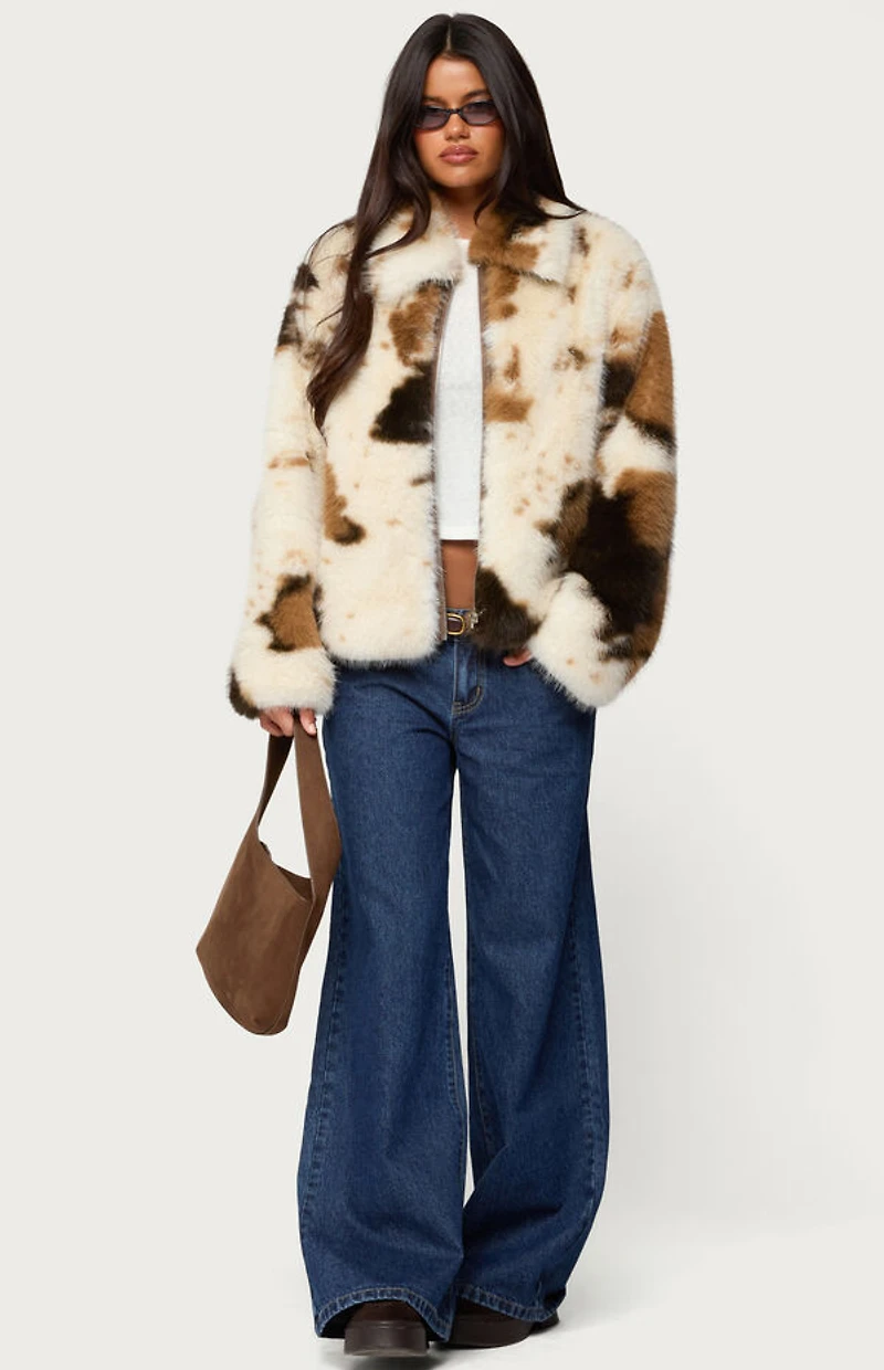 Edikted Raiyne Low Rise Wide Leg Jeans
