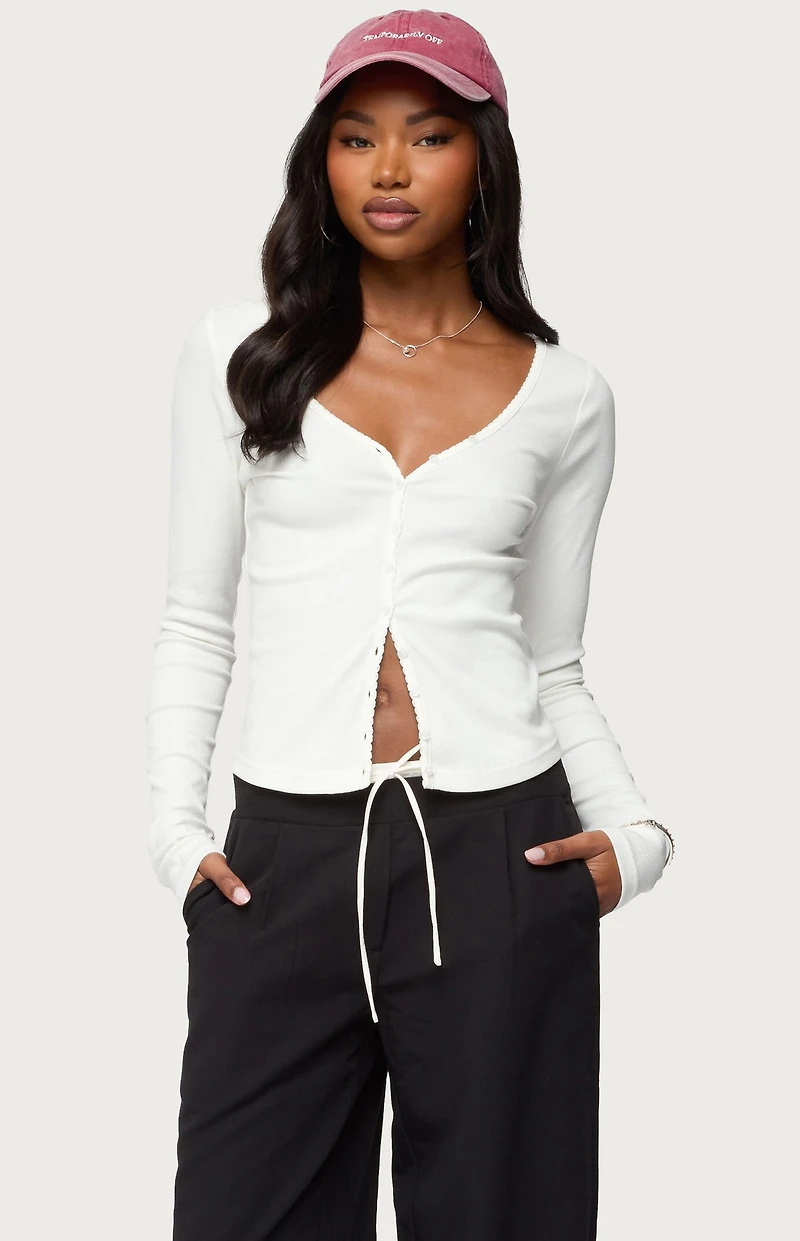 Edikted Tanya Button Up Cardigan