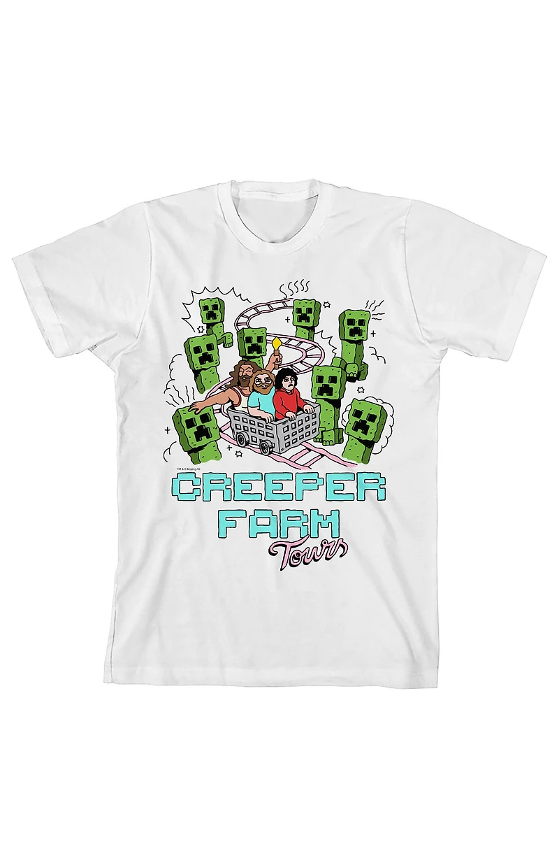 Kids Minecraft Creeper Farms T-Shirt
