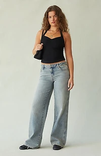 Pacsun Casey Low Rise Baggy Jeans Medium Indigo Tint