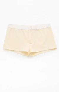 John Galt Yellow Striped Pajama Boyshorts