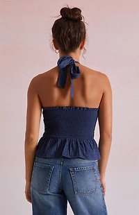 Beverly and Beck Bow Front Halter Top