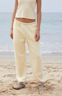 John Galt Yellow Rosa Sweatpants