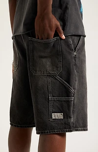 Pacsun Parker Baggy Jean Shorts Carpenter Black