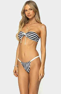 Edikted Dini Striped Bandeau Bikini Top