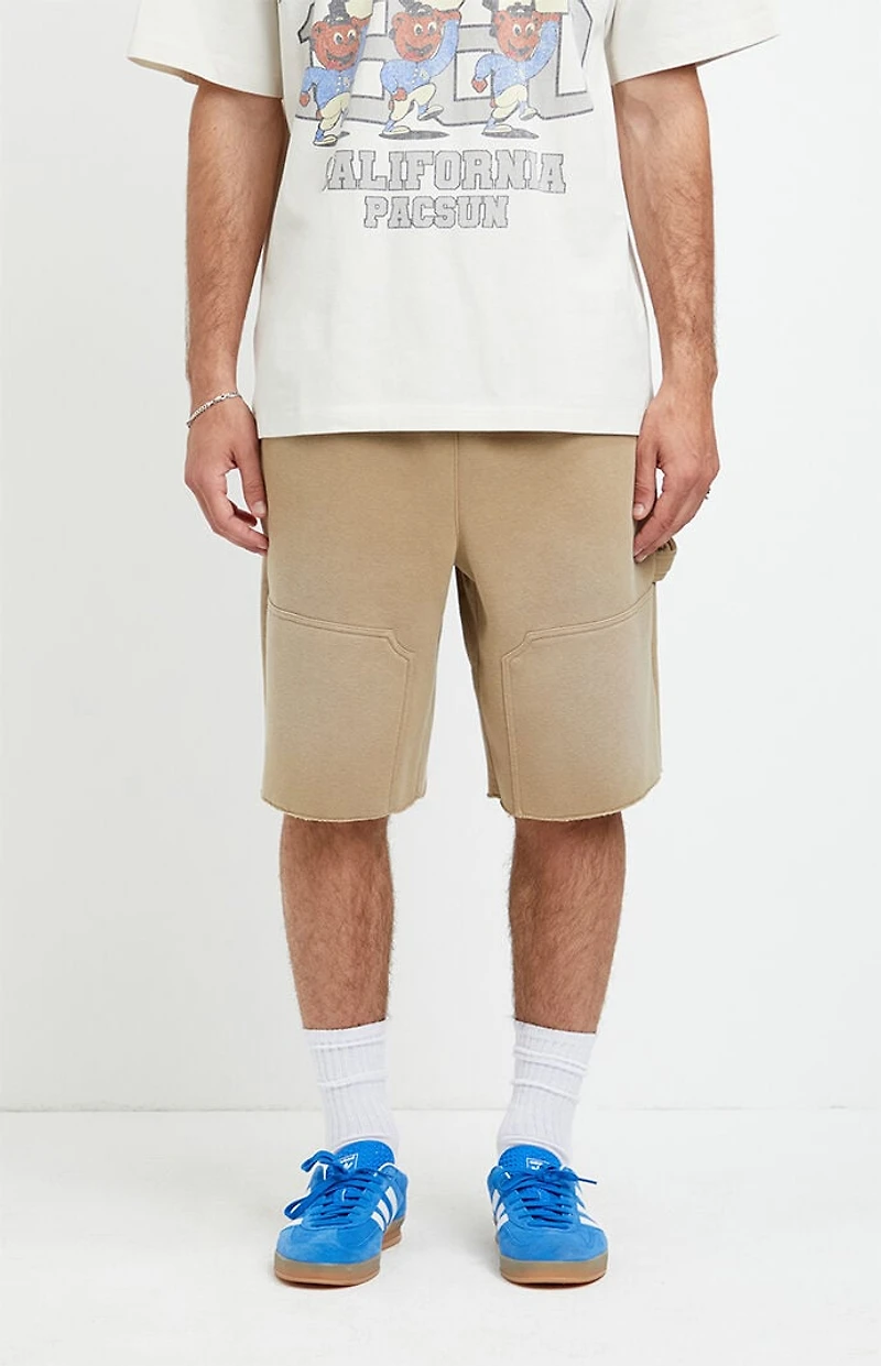 Pacsun Frasier Fleece Carpenter Baggy Sweat Shorts
