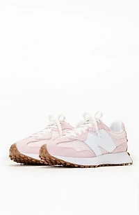 New Balance Women's Pink and White 327 Sneakers