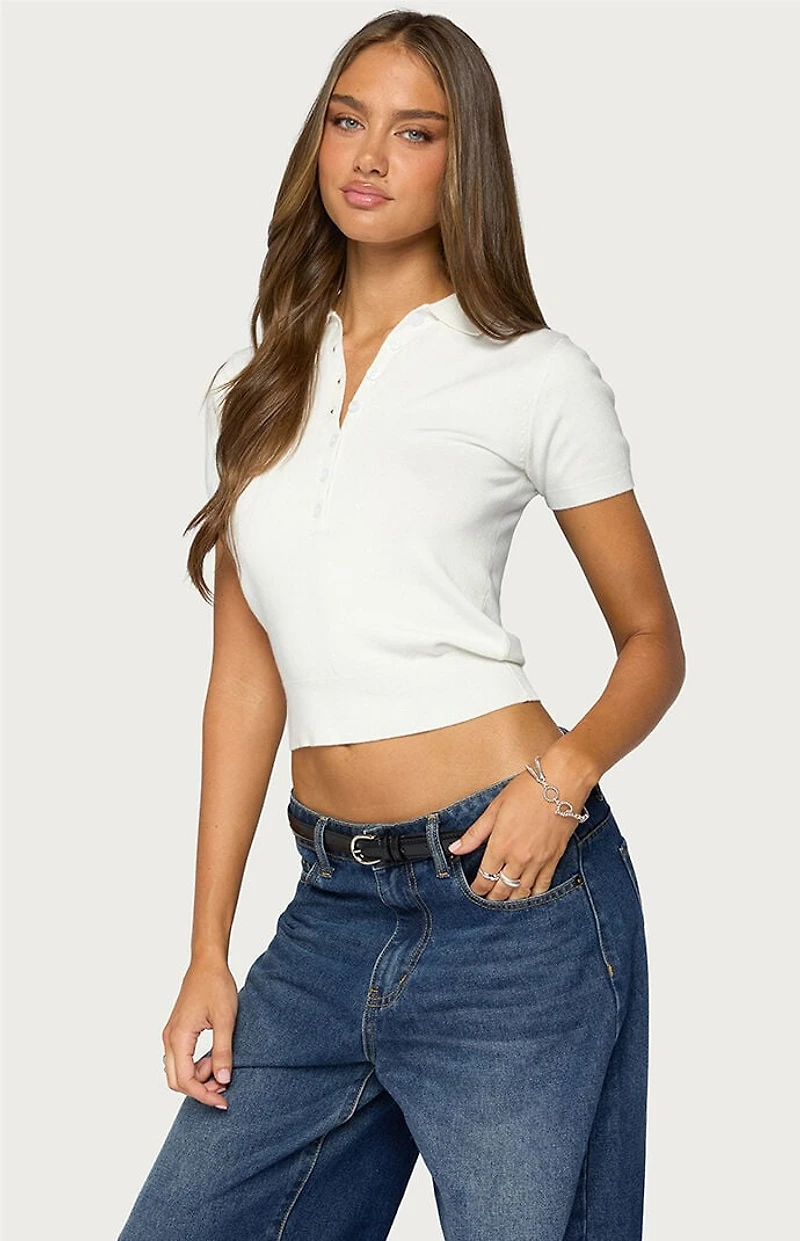 Edikted Gaela Collared Henley Top