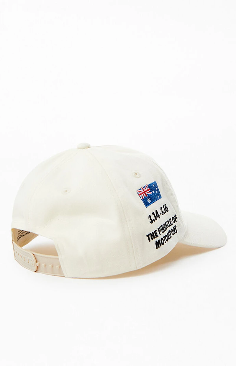 Formula 1 x PacSun Cream Melbourne Australia Southern Land Twill Snapback Hat