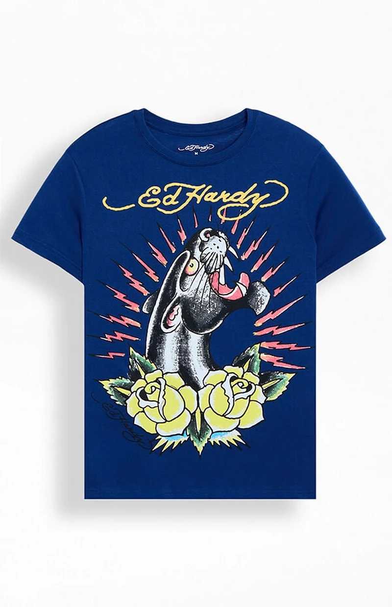 Ed Hardy Panther Roses T-Shirt