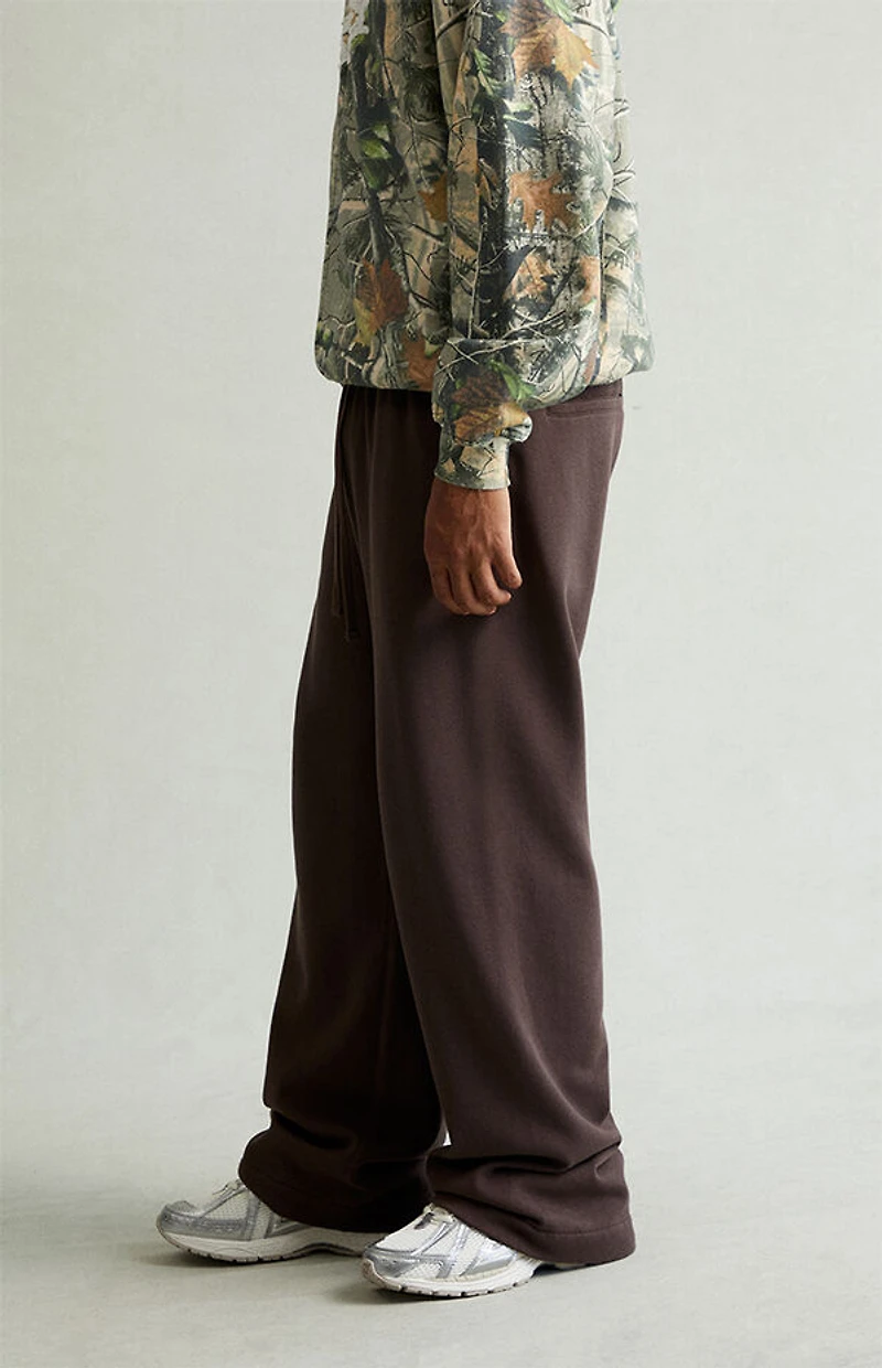 Pacsun Brown Fleece Extreme Baggy Sweatpants