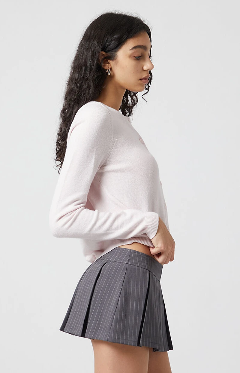 Beverly and Beck Pinstripe Pleated Micro Mini Skort