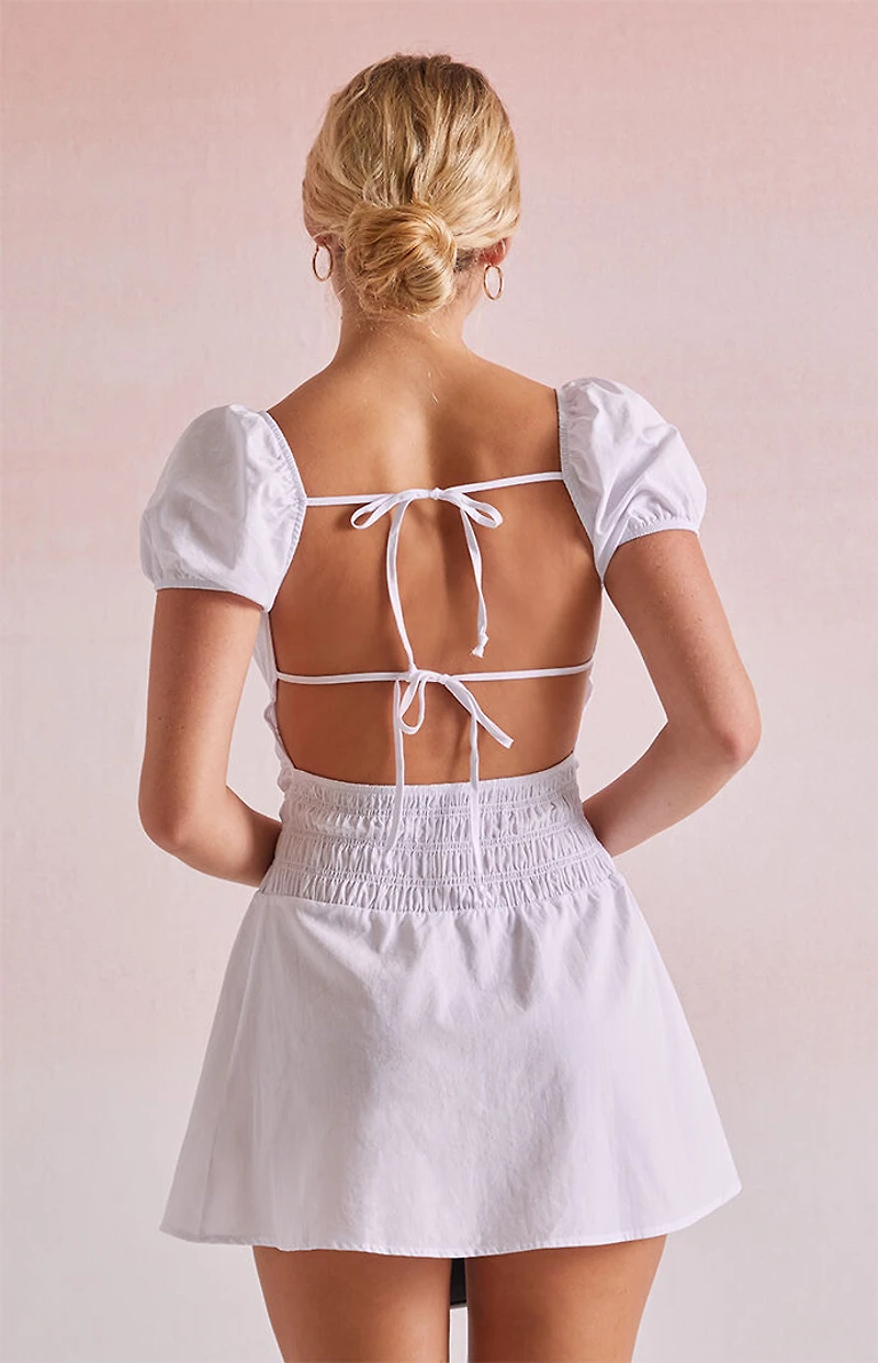 Beverly and Beck Jane Puff Sleeve Mini Dress