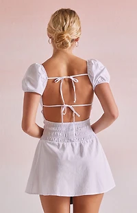 Beverly and Beck Jane Puff Sleeve Mini Dress