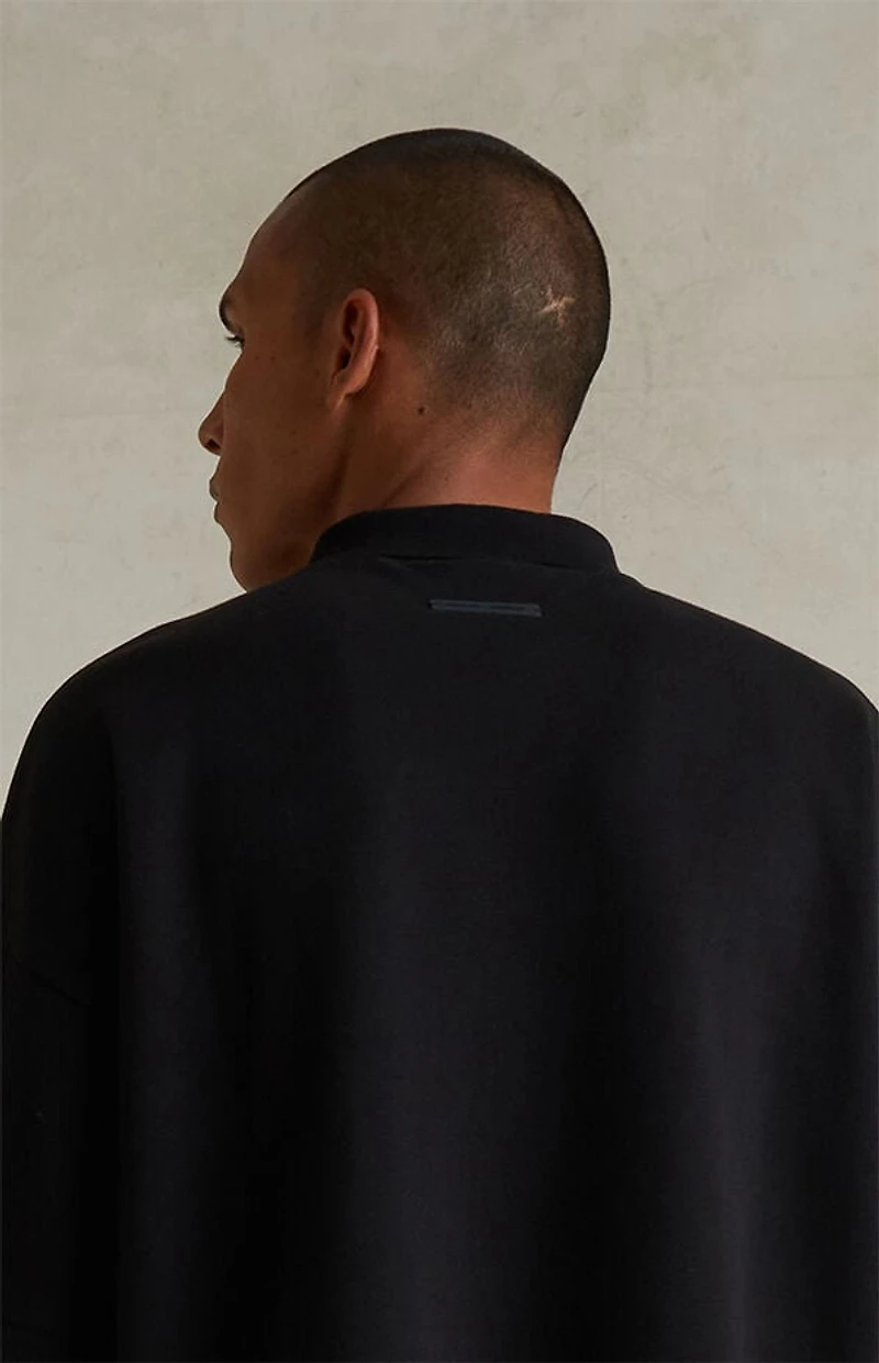 Fear of God ESSENTIALS Jet Black Pique Polo Shirt
