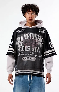 Pacsun Championship Jersey 2fer Hoodie