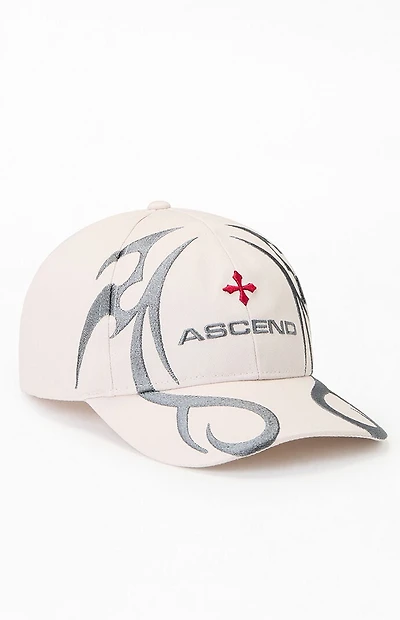 Pacsun Cream Ascend Logo Snapback Hat