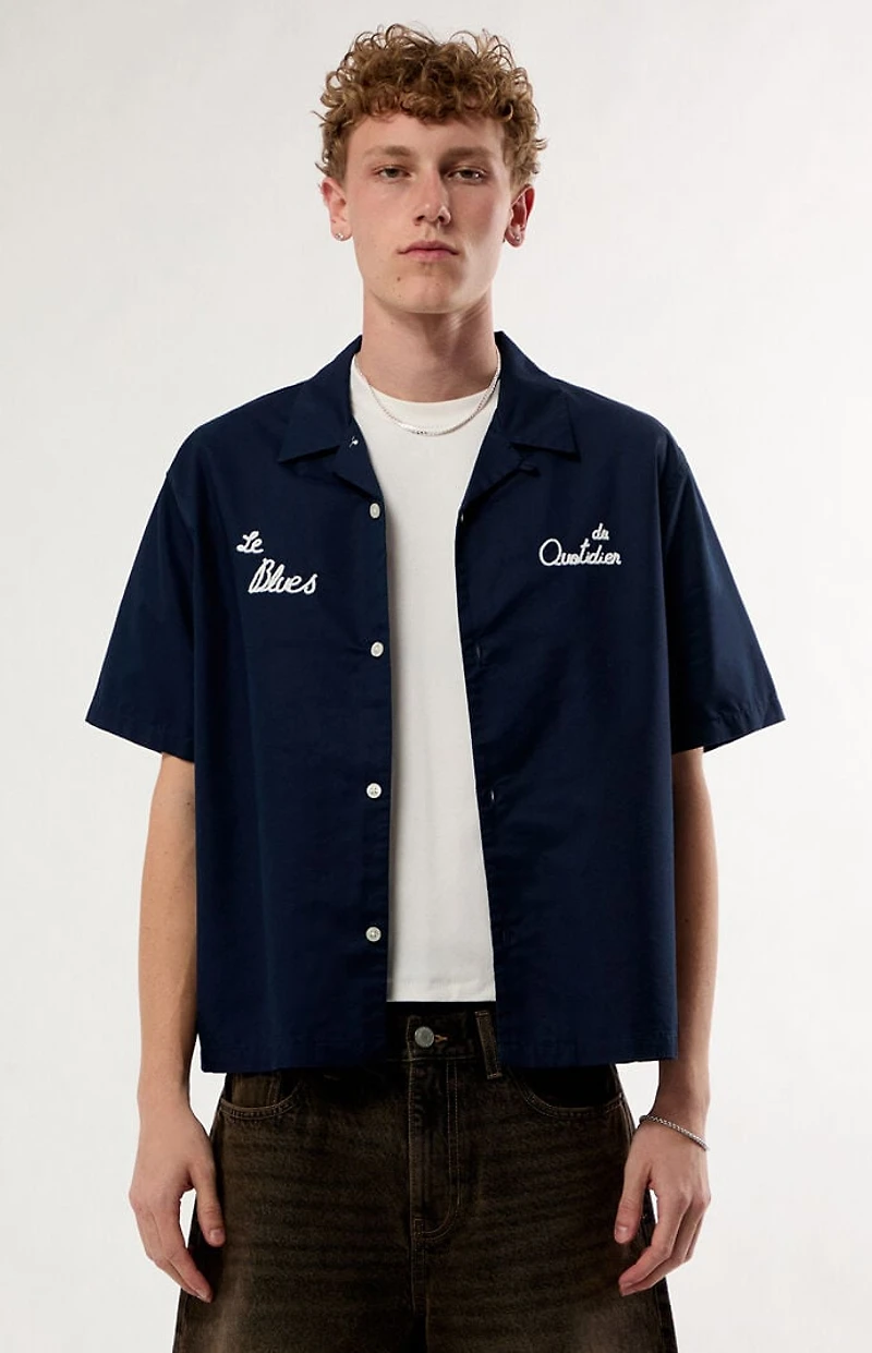 Pacsun Liberte Le Blues Camp Shirt