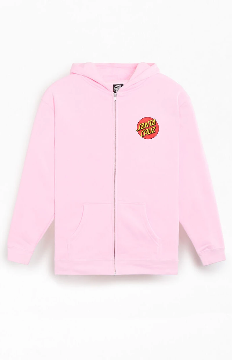 Santa Cruz Pink Classic Dot Zip Up Hoodie