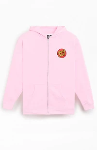 Santa Cruz Pink Classic Dot Zip Up Hoodie