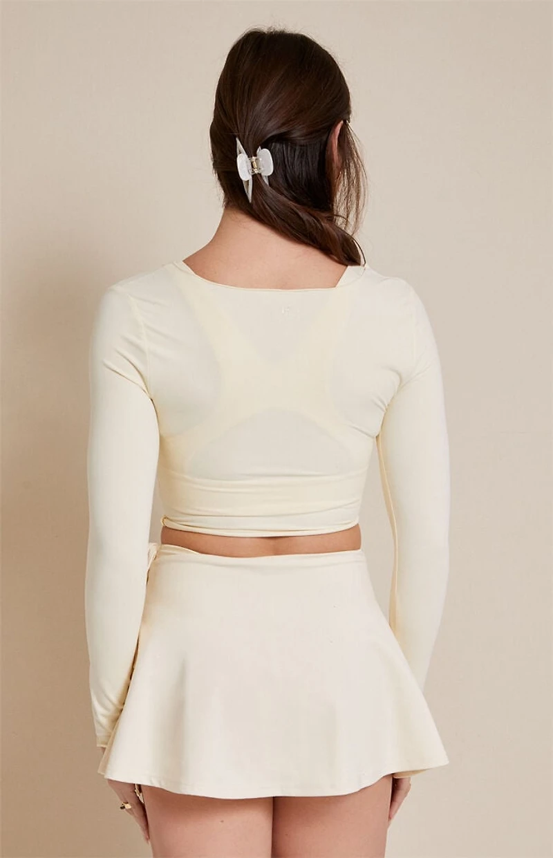 PAC 1980 WHISPER Active Yellow Leila Wrap Mini Skort