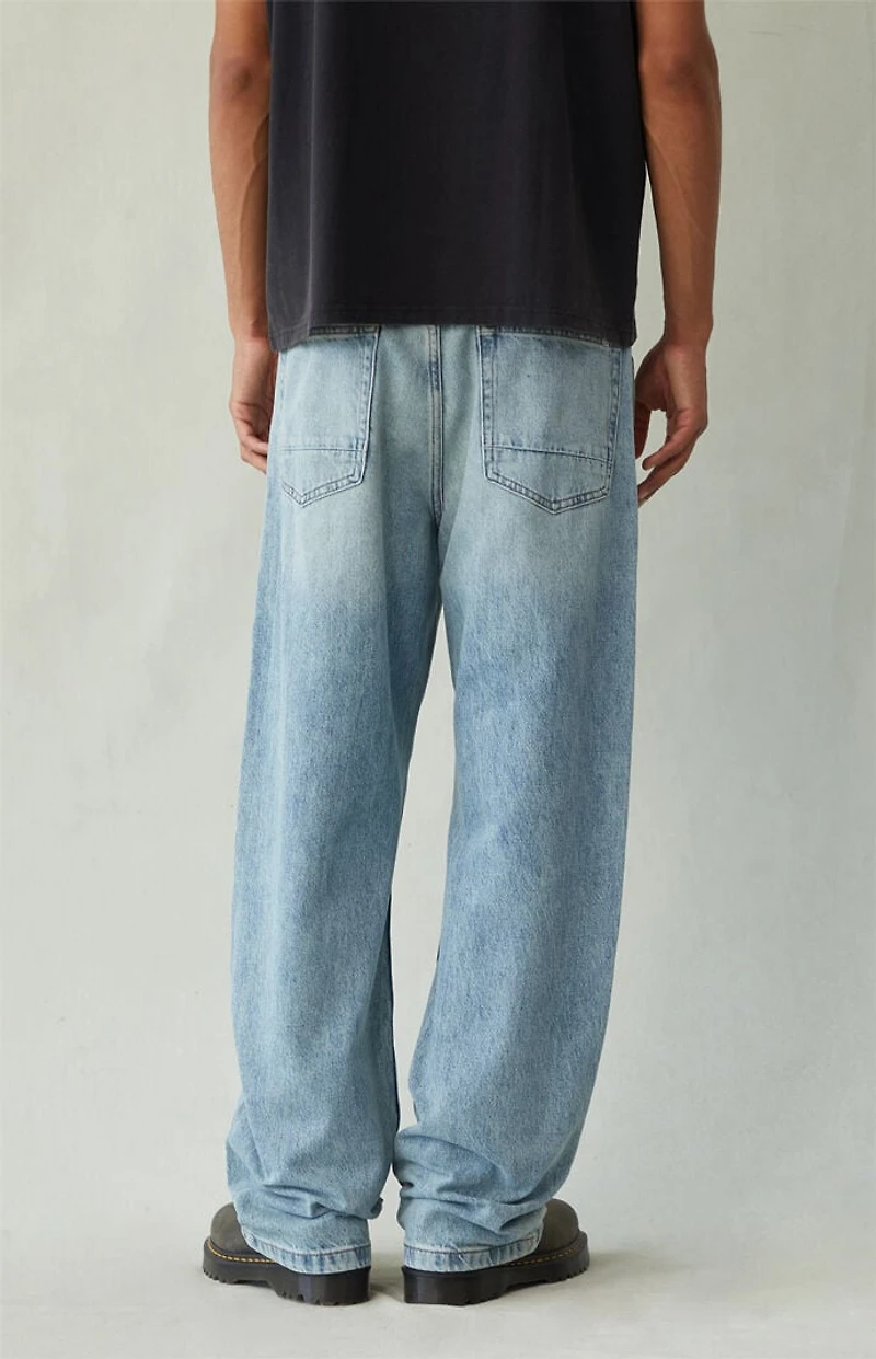 Pacsun Dylan Baggy Jeans Studded Medium Blue