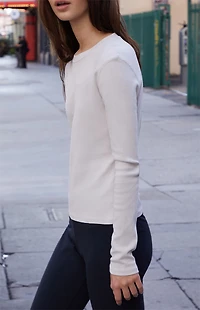 John Galt Cream Zelly Long Sleeve Top