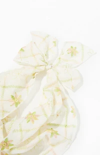 LA Hearts Flower Embroidered Headscarf