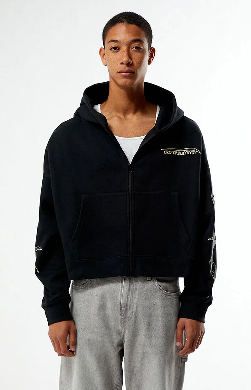 Pacsun Obscura Cropped Full Zip Hoodie
