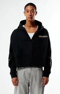 Pacsun Obscura Cropped Full Zip Hoodie