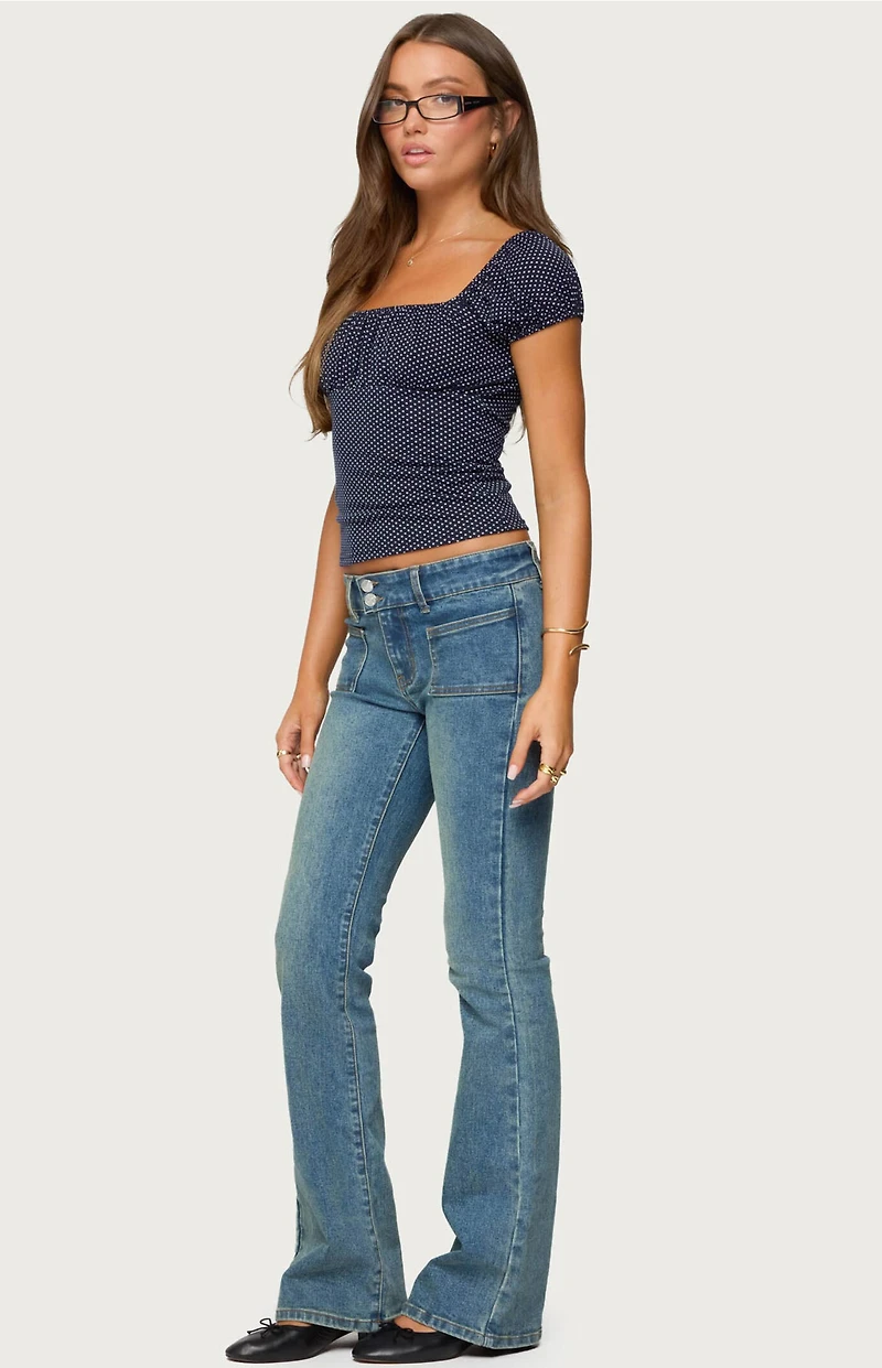 Edikted Stefania Polka Dot Top