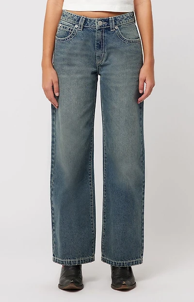 ABRAND Amber 95 Mid Rise Baggy Jeans