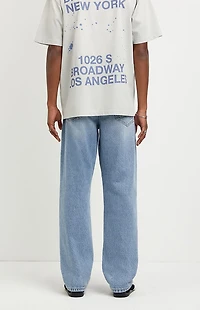 Pacsun Logan Relaxed Straight Jeans Light Blue