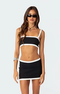 Edikted Sutton Contrast Ribbed Bra Top
