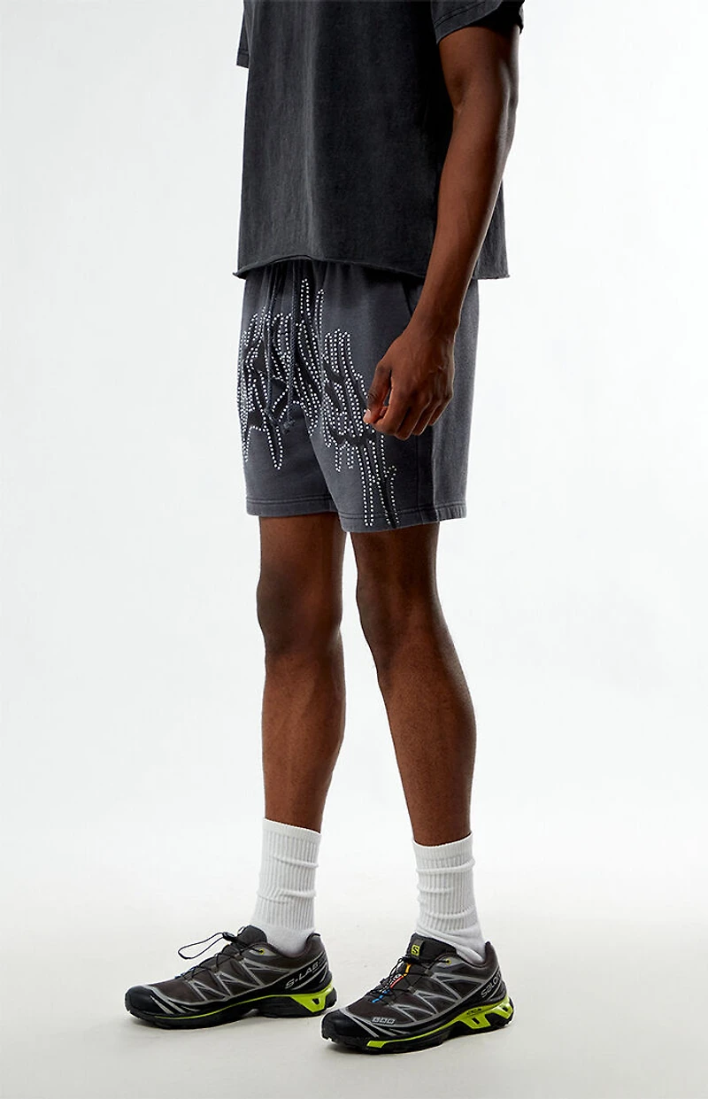 Pacsun Handstyles Studded Fleece Sweat Shorts