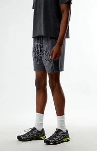 Pacsun Handstyles Studded Fleece Sweat Shorts