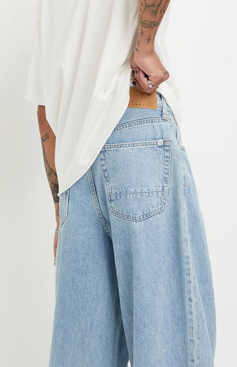 Pacsun Ryder Ultra Baggy Jeans Light Blue