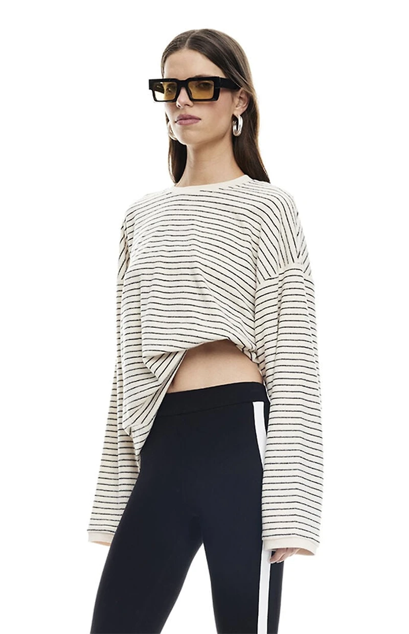 LIONESS Cheri Striped Long Sleeve Top