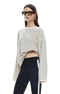 LIONESS Cheri Striped Long Sleeve Top