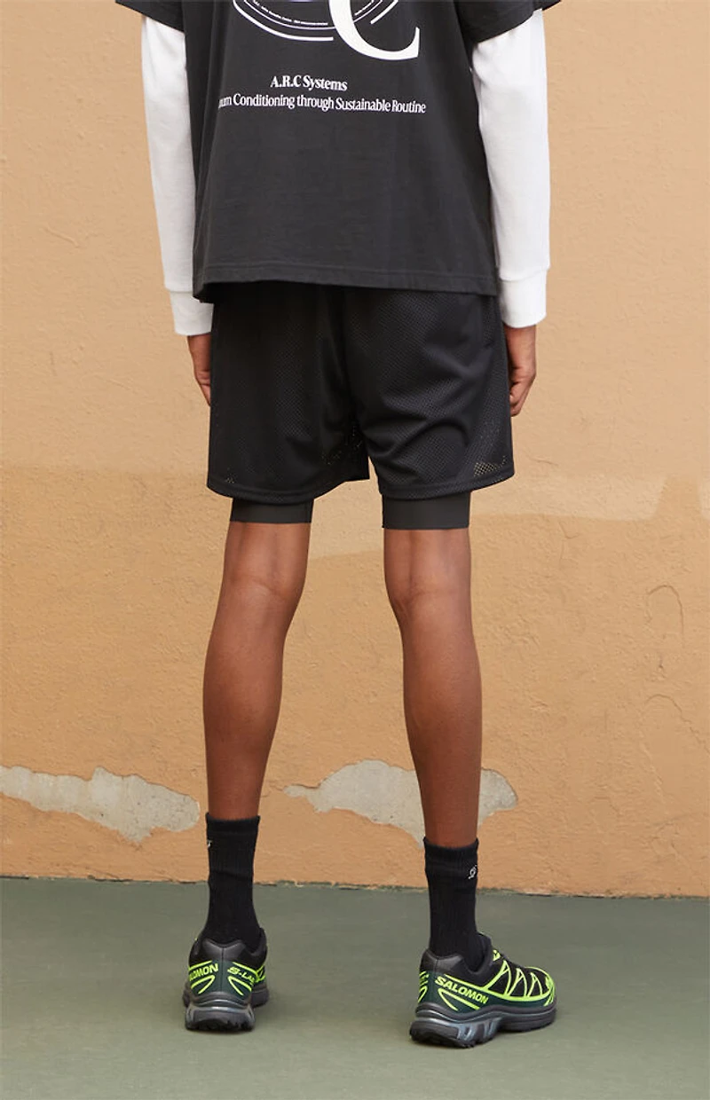 A.R.C. Active Black Mesh 2 1 Shorts