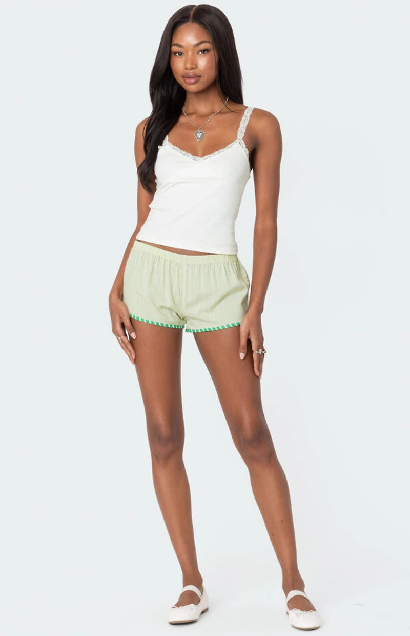 Edikted Contrast Stripe Boxer Shorts
