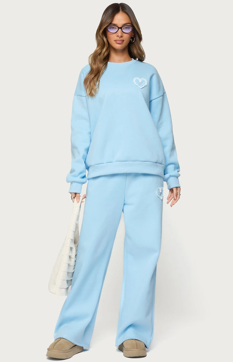 Edikted Love Wide Leg Sweatpants