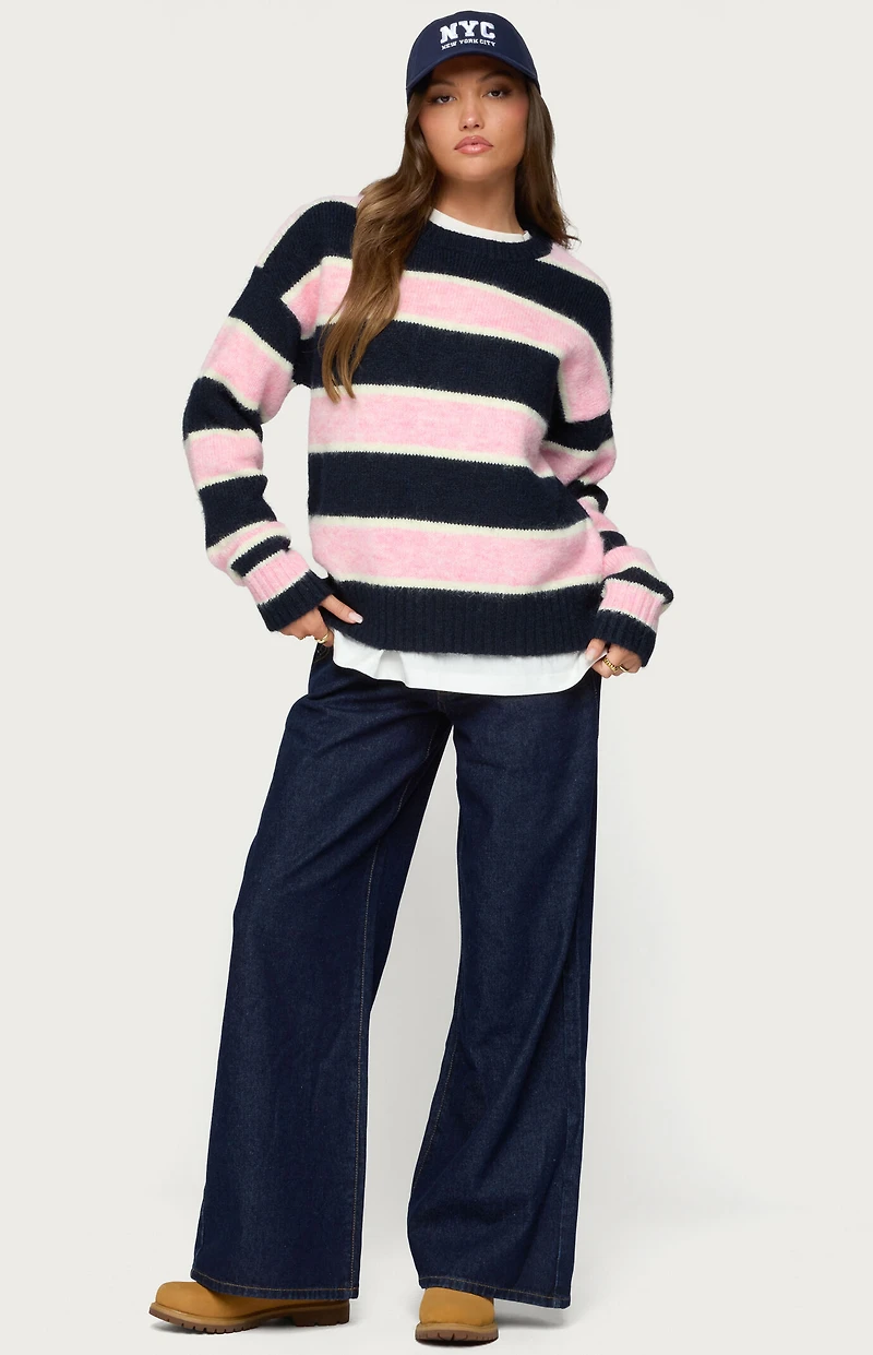 Edikted Conrad Striped Knit Sweater