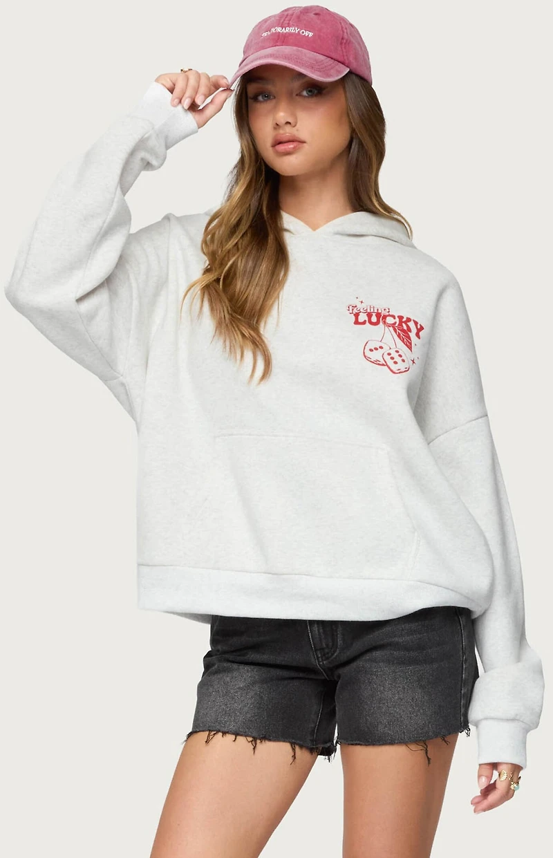 Edikted Feeling Lucky Oversized Hoodie